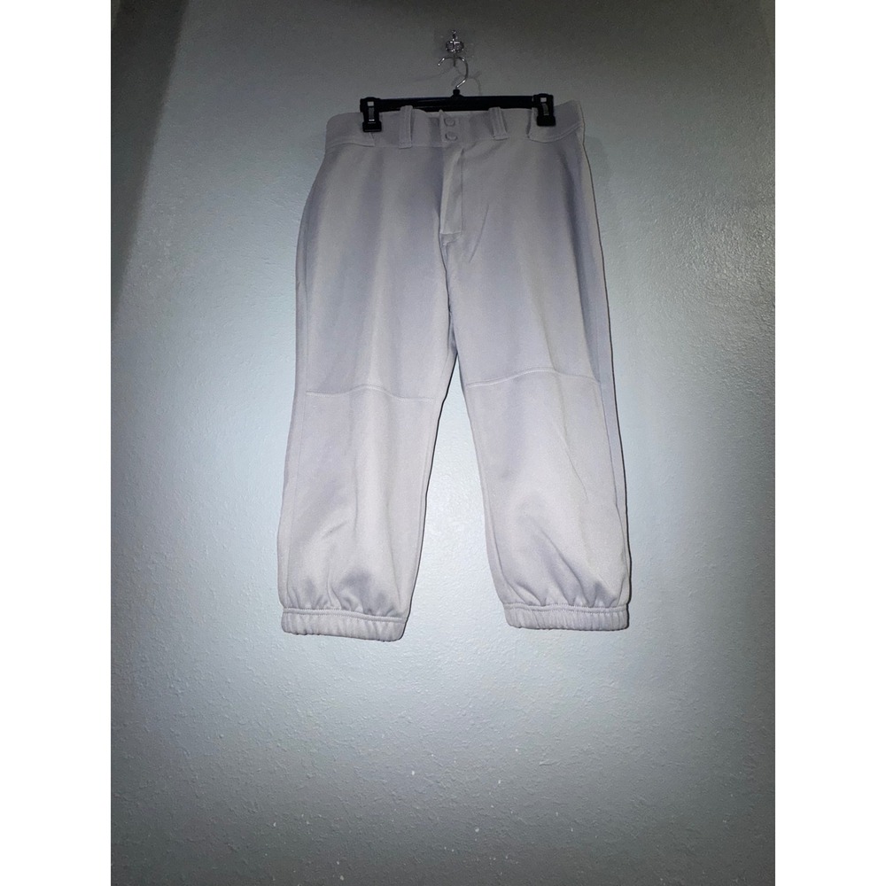 Easton Mens Grey Baseball Pants Adult Medium Knicker Style Athletic Uniform Grey